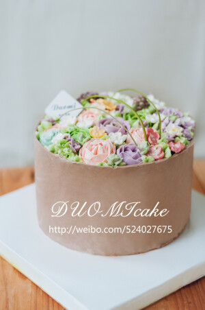 花盒，韩式裱花蛋糕，我是蛋糕，不是鲜花花盒哟