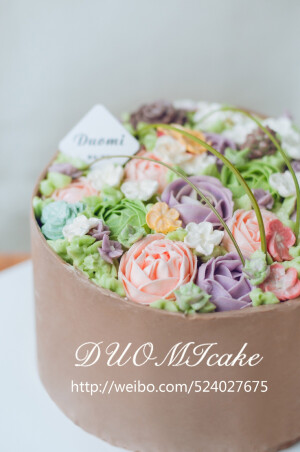 花盒，韩式裱花蛋糕，我是蛋糕，不是鲜花花盒哟