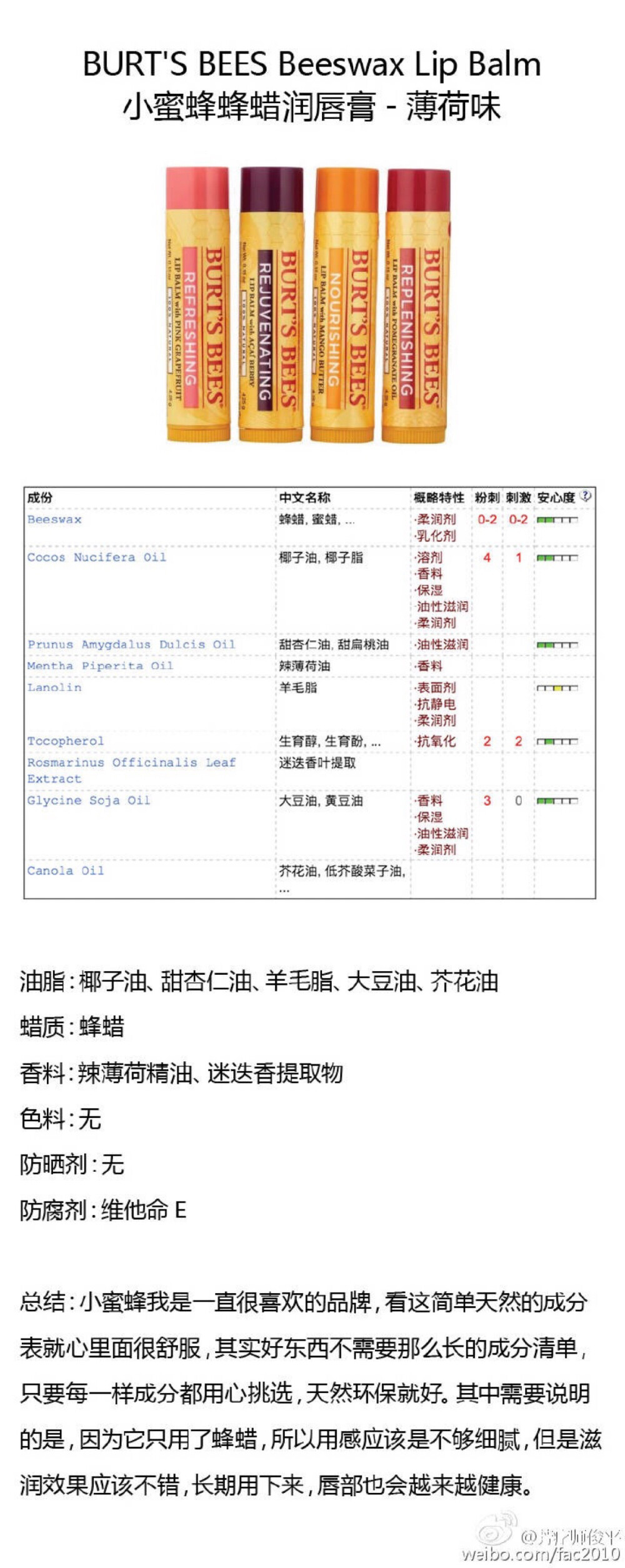 小蜜蜂润唇膏