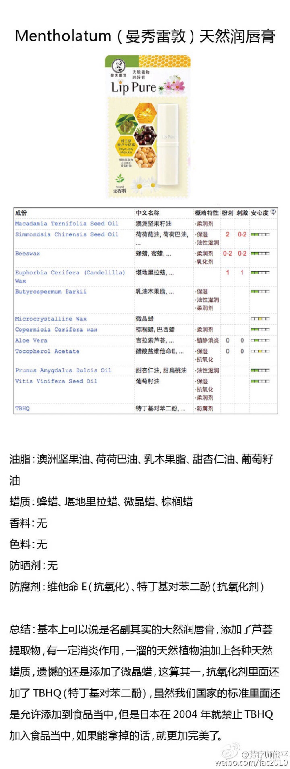 曼秀雷敦润唇膏