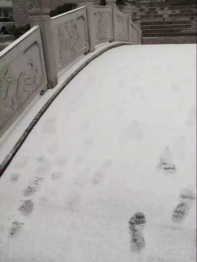 状元桥上的积雪