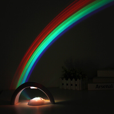 彩虹制造机 彩虹投影机 七彩创意夜灯led投影灯哟好货gg生日礼物