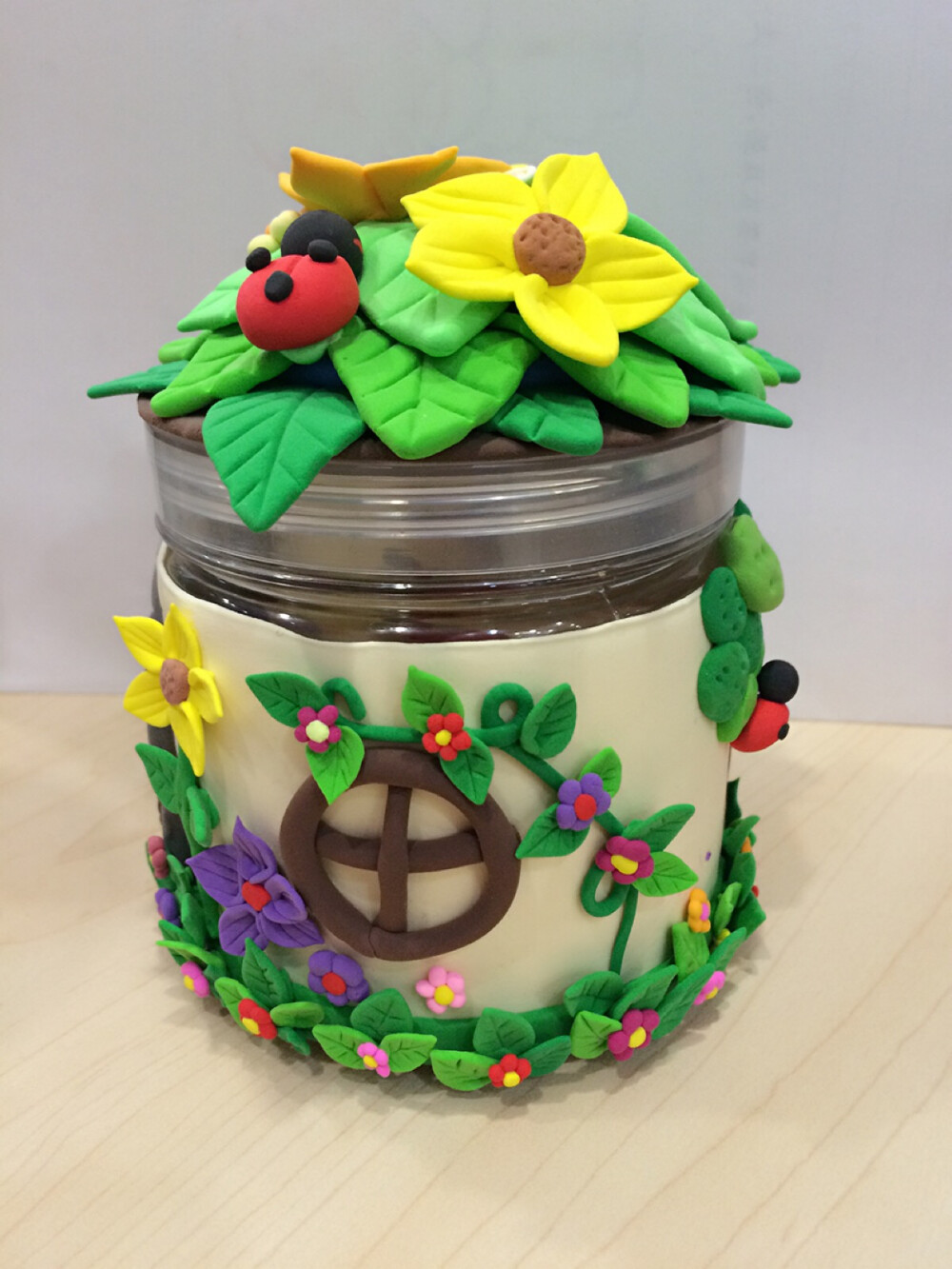 粘土DIY，花朵房子