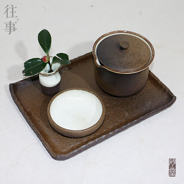 砂堂 粗陶茶具套装 土陶纯手工茶具 仿古盖碗 功夫茶具包邮.往事