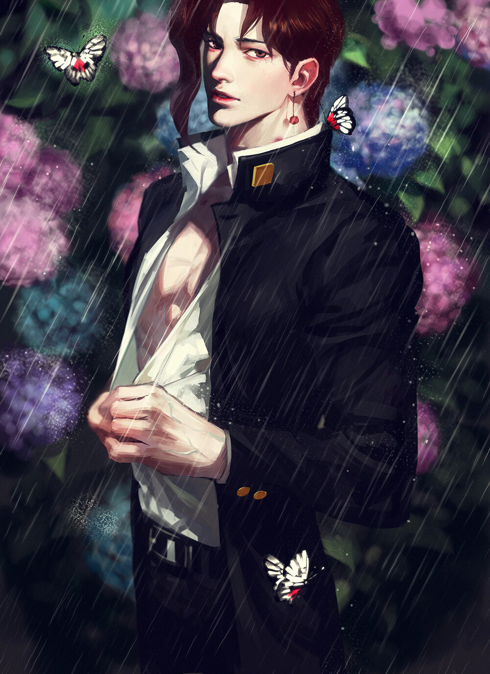 jojo的奇妙冒险花京院典明p站罗雨时44063276