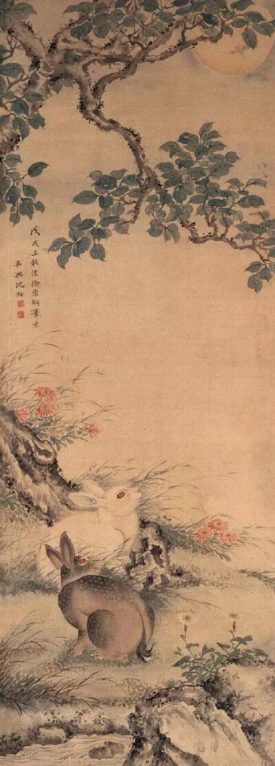 【绘画赏析】沈铨 二十岁开始学画，为探求画理而寻师访友，远游他乡。他的画远师南宋，近承明代著名花鸟画家林良、吕纪之技法