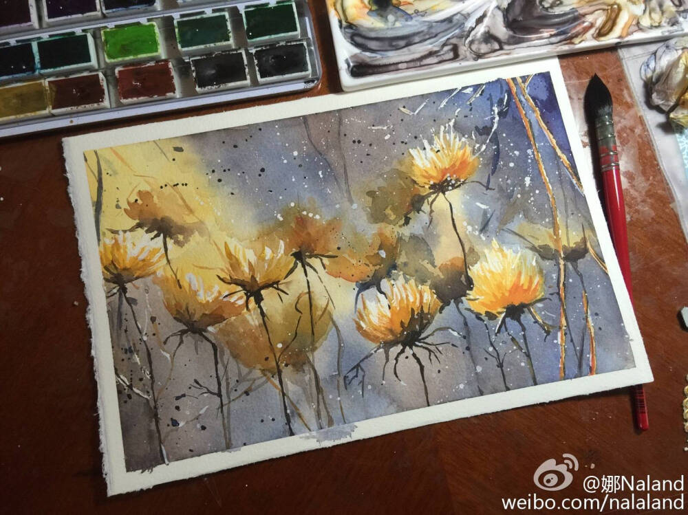手绘 水彩 微博画师:娜Naland