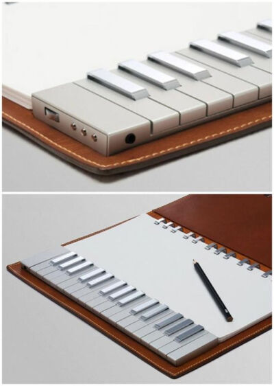 Good for the traveling musical idea haver! Keys on the go | Yamaha
Keyboard Notebook.. pretty darned cool: