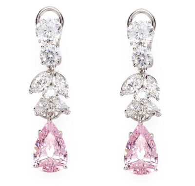 pink diamond earrings