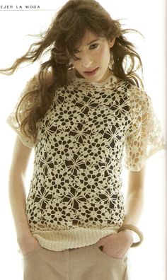 Crochet top, with chart & pattern