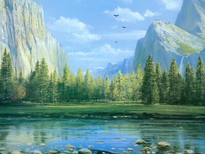 Peter Ellenshaw（1913-2007）出生于英国伦敦，是非常著名的海景、风景画家。参与了迪斯尼公司多部电影的特效制作，并获得过奥斯卡奖。