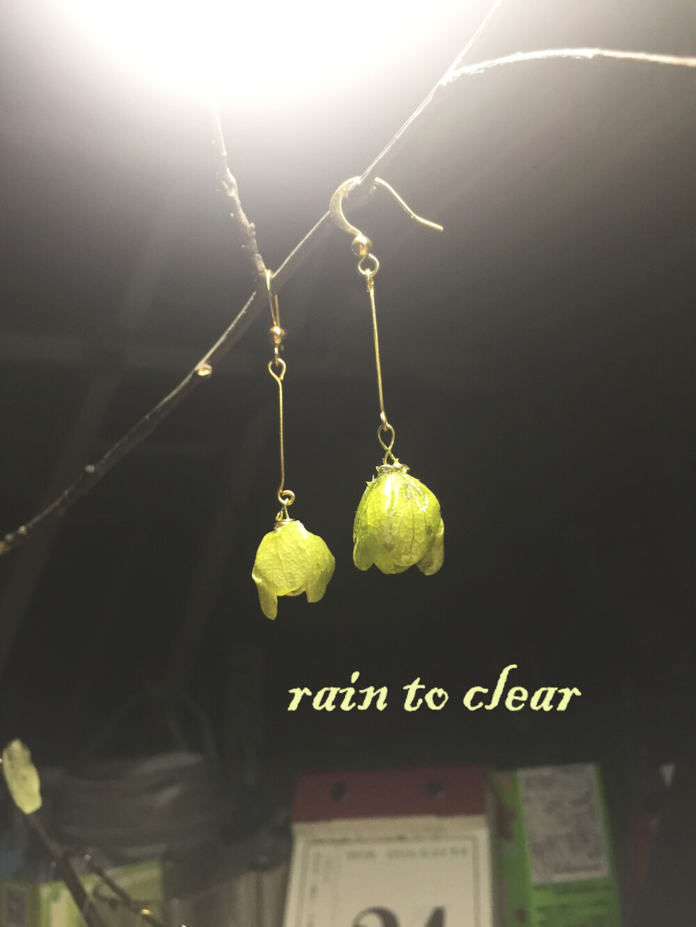 {rain to clear}手作 紫阳花 永生花 铃兰款耳环 清新唯美 森系