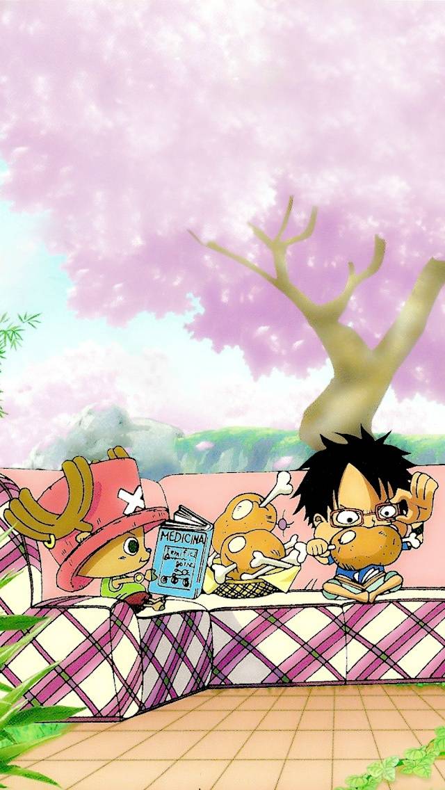 海贼王高清手机壁纸~萌版路飞乔巴的日常