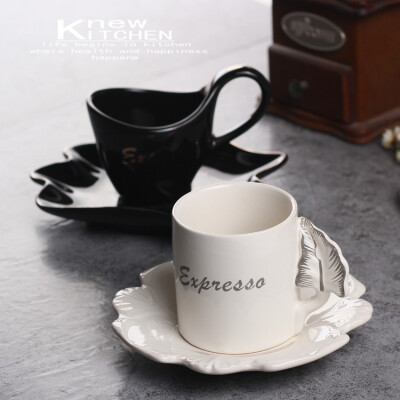外贸出口 意式浓缩咖啡杯碟 创意陶瓷卡布奇诺咖啡杯拉花杯 包邮