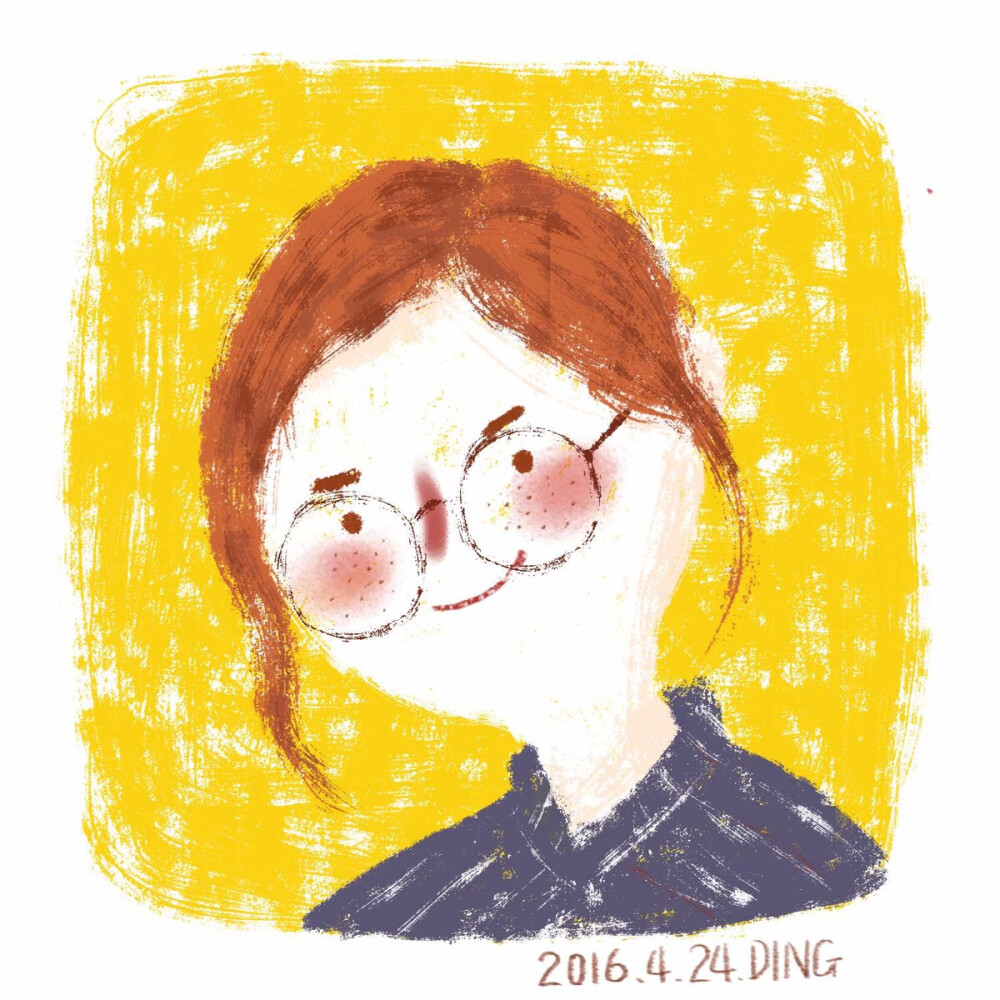 插画每日一图ps电脑手绘小头像