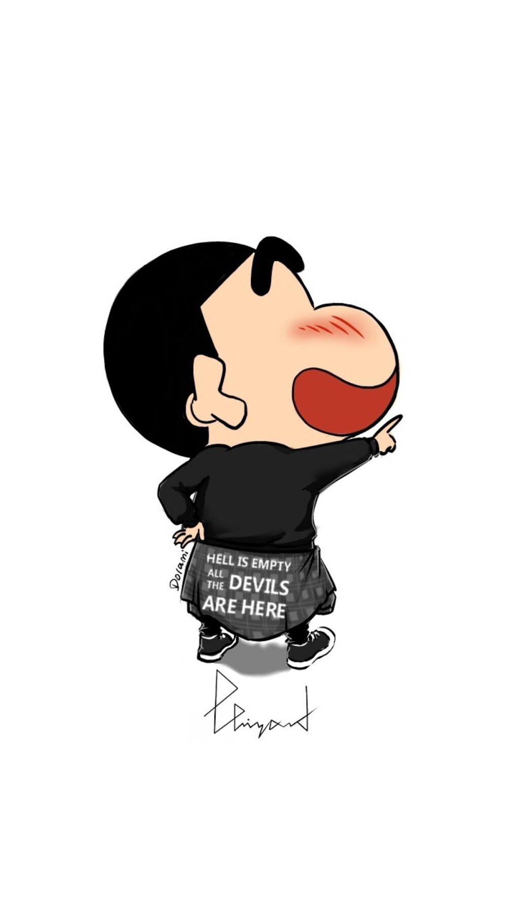 壁纸头像时尚插画蜡笔小新插画师dorami