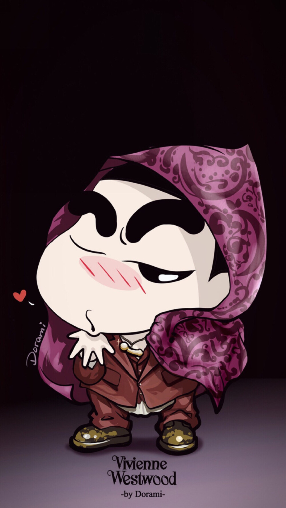 壁纸头像时尚插画蜡笔小新插画师dorami