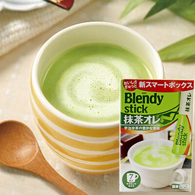 日本进口冲饮品AGF Blendystick宇治抹茶拿铁冲饮7本入0270