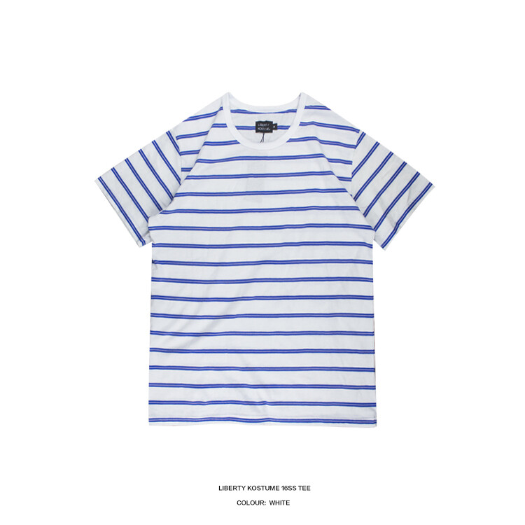 LK LIBERTY KOSTUME stripe tee 白兰粉条纹短袖