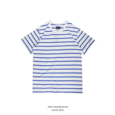 LK LIBERTY KOSTUME stripe tee 白兰粉条纹短袖