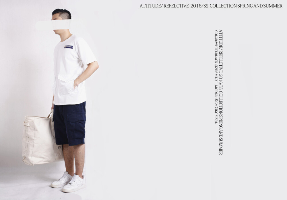 REFELCTIVE 2016/SS 1900 ARDER 机能功能双插袋运动圆领短袖TEE