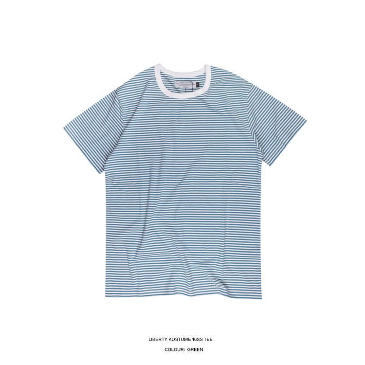 LIBERTY KOSTUME stripe tee 绿小条