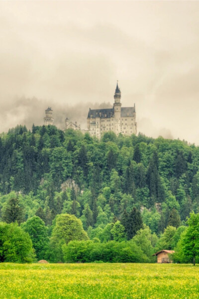 Schloss Neuschwanstein, Bavaria, Germany(by Ventura Carmona)。德国巴伐利亚新天鹅堡。座城堡是巴伐利亚国王路德维希二世建造，位在德国巴伐利亚省福森市，在德国东南与奥地利的边界上，城堡就蓋在隶属阿尔卑斯山…