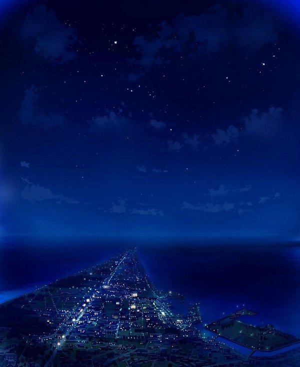 夜空幽蓝