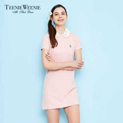 「裙子」←_←
Teenie Weenie小熊女装2016春夏新品休闲短袖连衣裙TTOM66312I
