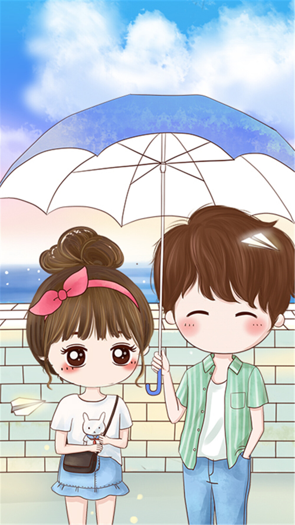 小薇的世界光插画壁纸情侣