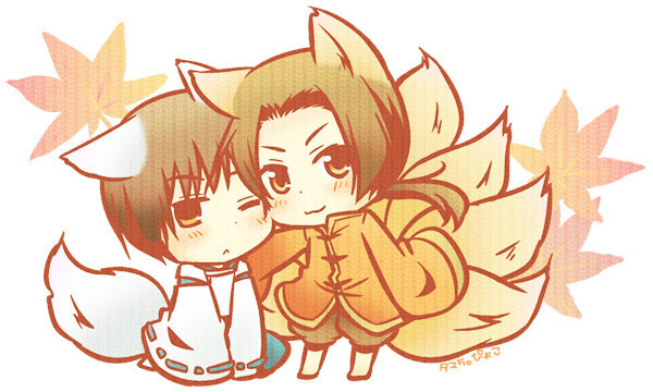 白狐和九尾狐(讲真其实很像葛叶和玉藻前,耀厨莫打脸)极东 侵删