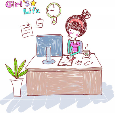 女孩的生活 Girl's Life 图15 办公 电脑