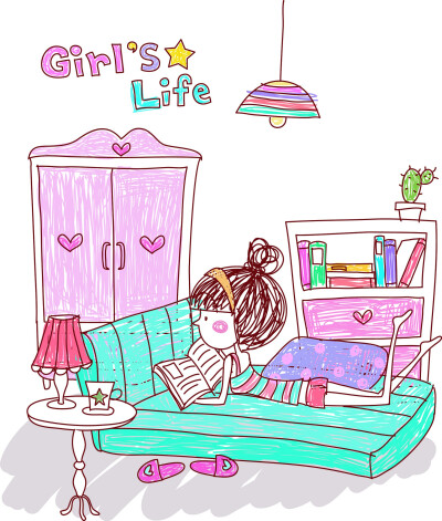 女孩的生活 Girl's Life 图31 阅读 读书