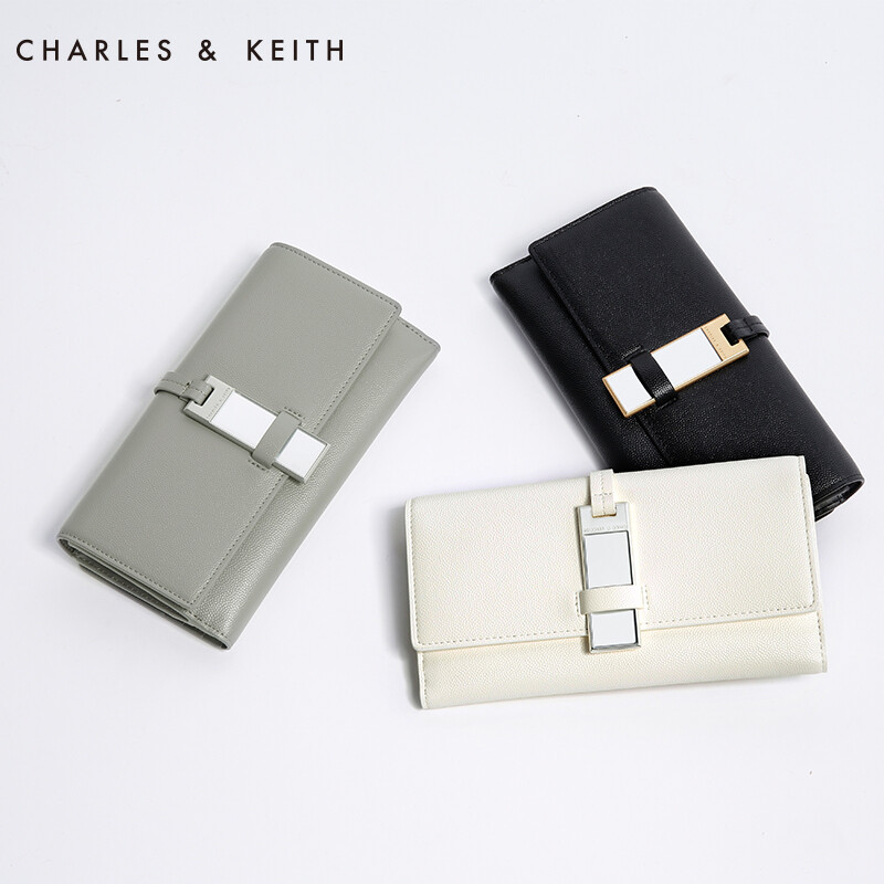 Charles Keith 长款钱包 CK610680386 多钞位女式二钱夹