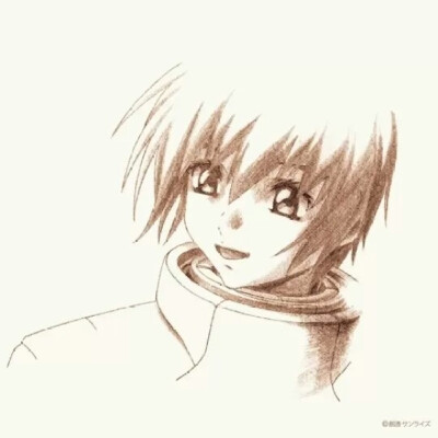 高达的原声之一，大爱这种铅笔画风，之前拿来当头像大家都说看起来好暖╭(╯ε╰)╮