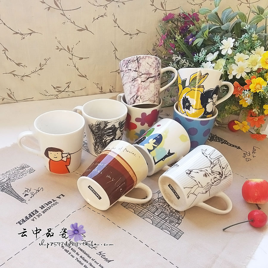 雀巢订制陶瓷厨房餐具儿童马克杯经典咖啡杯茶水杯十多款特价清仓