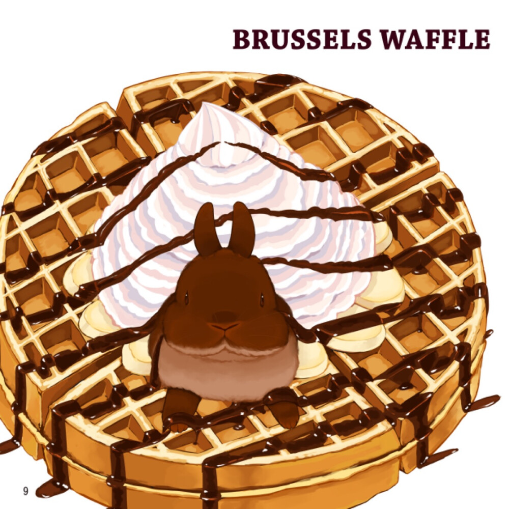 小兔与奶油华夫饼干.