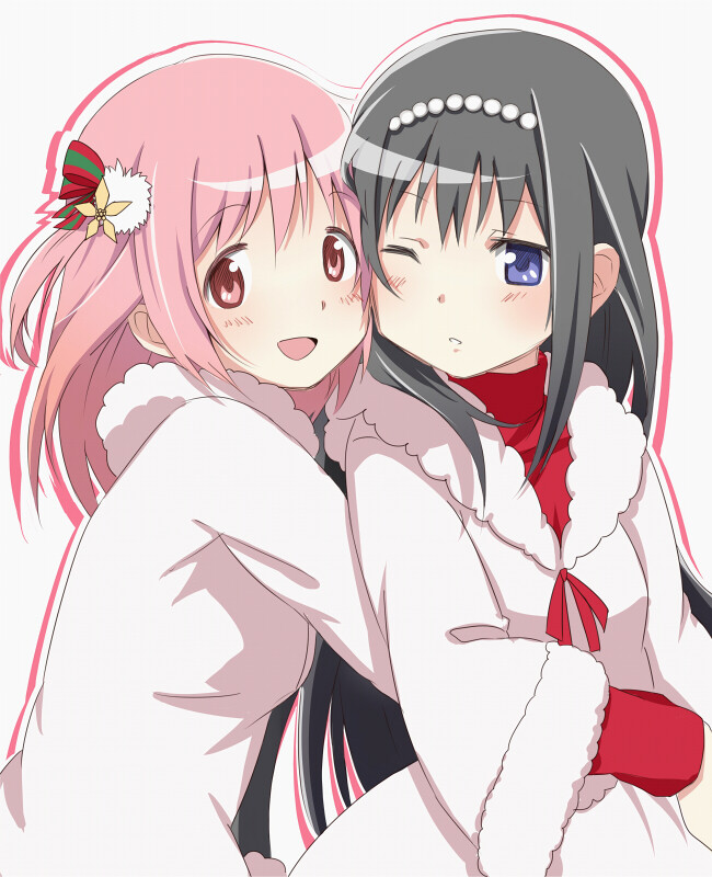 猫介p站二次元插画少女动漫魔法少女小圆鹿目圆香晓美焰id545089