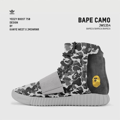 yeezy bape 750 联名 