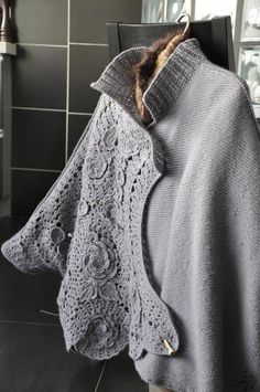 Combination of knitting and crochet. And it has gorgeous detail on the back.