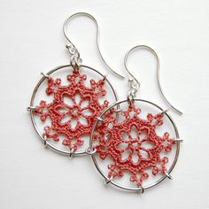 crochet earrings e-nautical-dustyrose1 by mccordworks