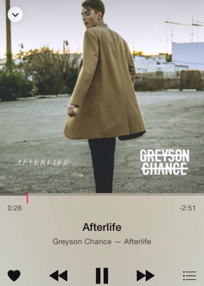 ThreeR卖安利：《Afterlife》Greyson Chance，这首歌没有火起来我挺不开心的⋯⋯长大了之后的Greyson男友力max，想嫁！变声期的男孩总是格外有吸引力的（最重要的其实是看脸吧hhh）