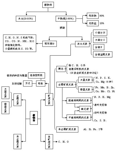 植物体对元素的吸收