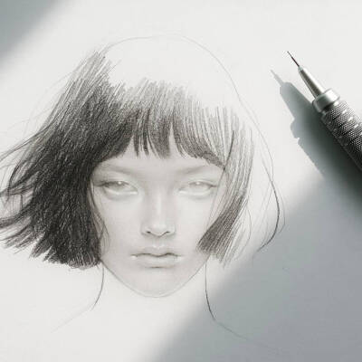 早安。練習作 - morning sketch ✏ #sketch #practice #portrait #graphite
#drawing #goodmorning