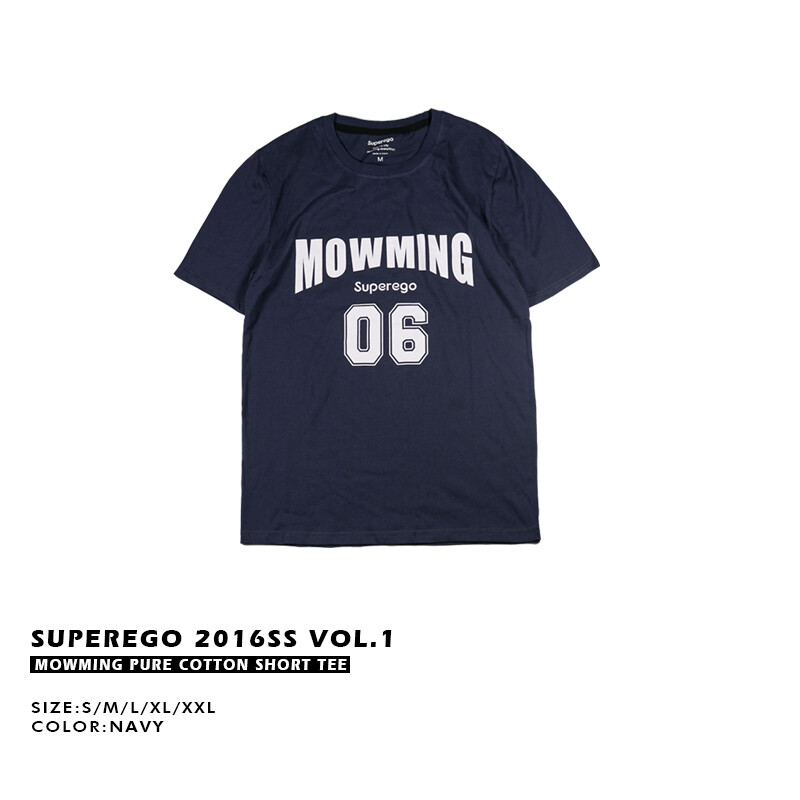 SUPEREGO 16SS CITY - MOWMING TEE navy 藏蓝色 城市字母短Tee