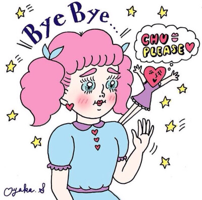 韩系少女涂鸦儿童画，复古，趣味，怀旧，粉红，头像壁纸