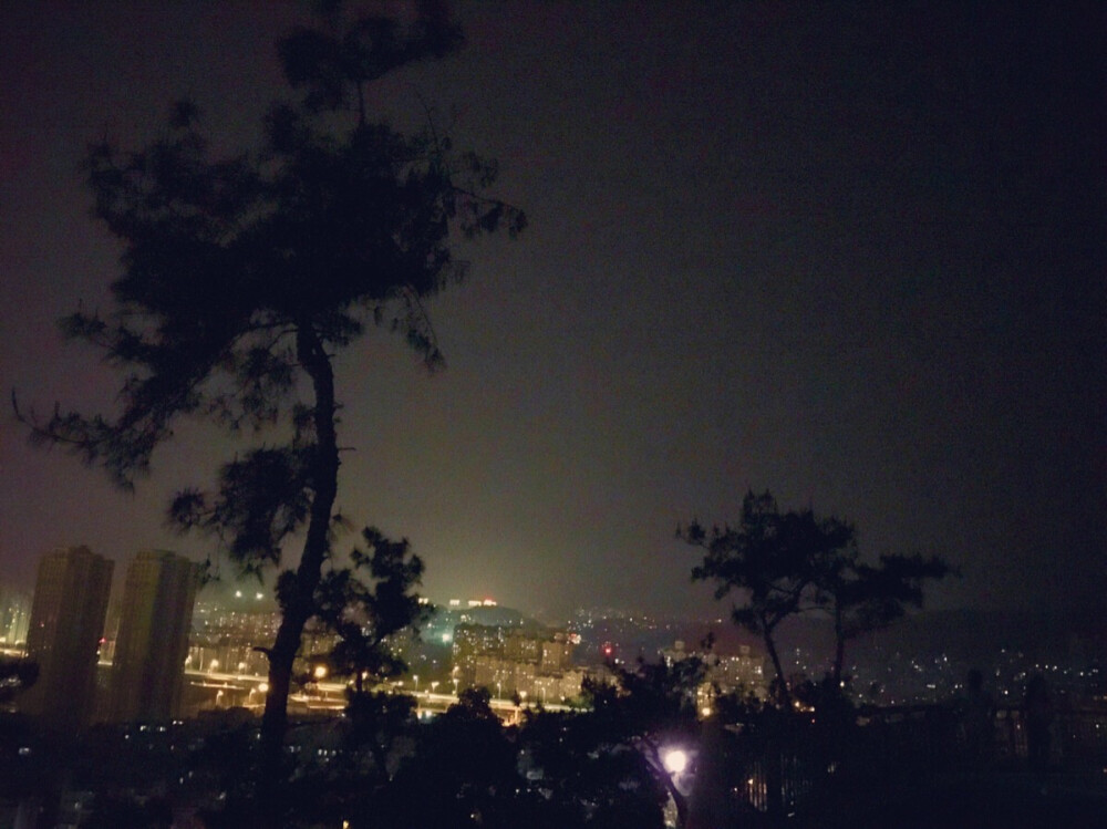 金鸡山栈道的夜