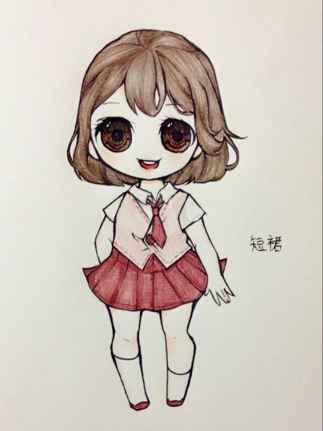 短裙果酱绘画萌萌哒