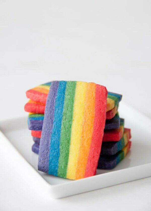 彩虹，曲奇饼干。
