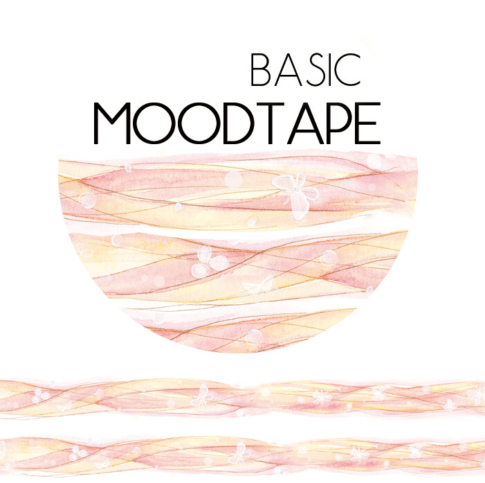 小D家●手帐周边 mood原创和纸胶带 BASIC 浅蝶舞纱 循环分装